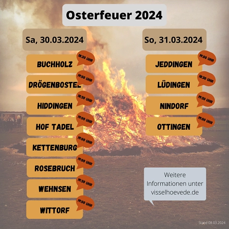 Social-Bild Osterfeuer 2024 © Stadt Visselhövede